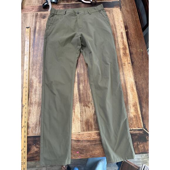 Jack Archer Men's Olive Green Jetsetter Slim Fit Tech Chino Pant Size 32 - Picture 4 of 10